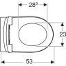 Комплект инсталляция GEBERIT DUOFIX DELTA 500,103.DW.R с подвесным унитазом RENOVA с сиденьем микролифт и клавишей
