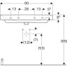 Тумба с умывальником GEBERIT SMYLE SQUARE 500.251.01.1+ 500,354.JK.1 90 см